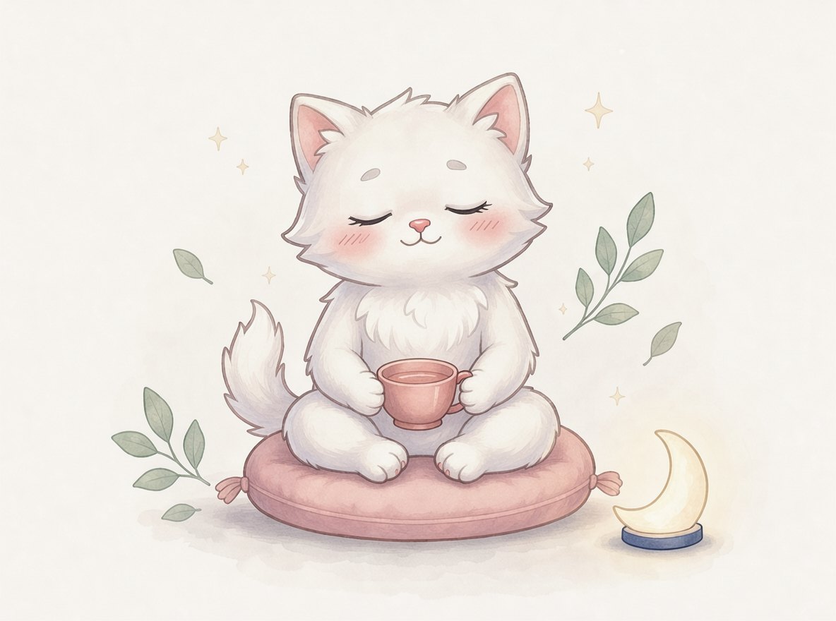 Kitten illustration for the Calm Your Nervous System bundle